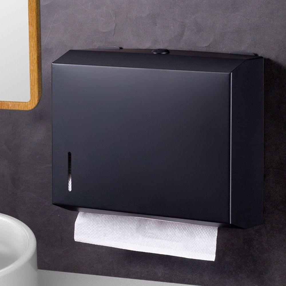 WTTLE Giá Đỡ Cuộn Giấy Vệ Sinh Gắn Tường Màu Đen Nhám Tiện Dụng Cho Phòng Tắm / Nhà Bếp