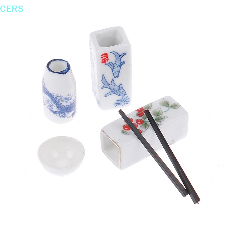 Phụ Kiện Giá Đỡ Đũa Mini Bằng Gốm Cho Nhà Búp Bê Tỉ Lệ 1: 12
