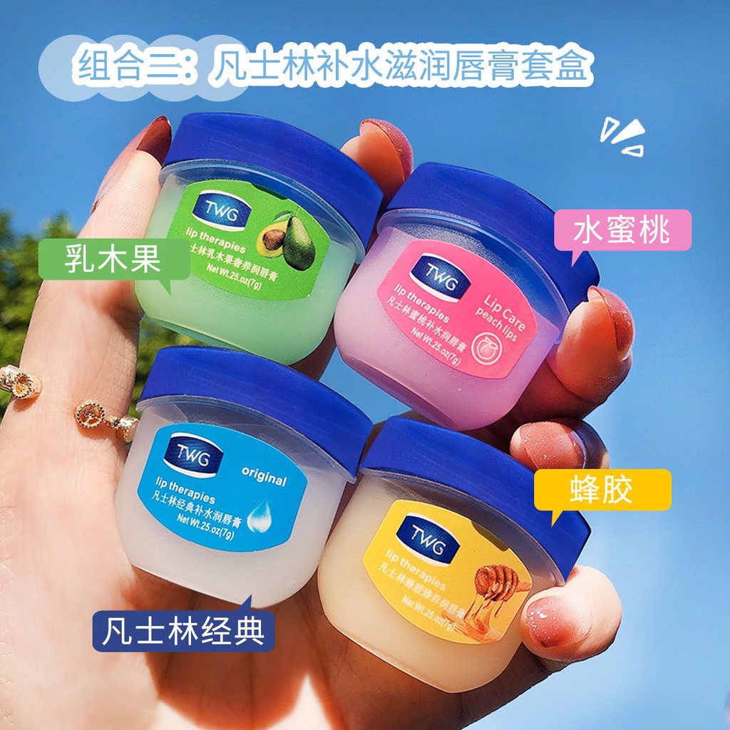 Son Dưỡng Ẩm Vaseline Tẩy Tế Bào Chết Làm Mờ Vân Môi/Dưỡng môi VANCILIN 7g dạng hũ LOẠI RẺ cho KHÁCH SỈ đủ vị  Sáp Son Dưỡng Môi VANCILIN