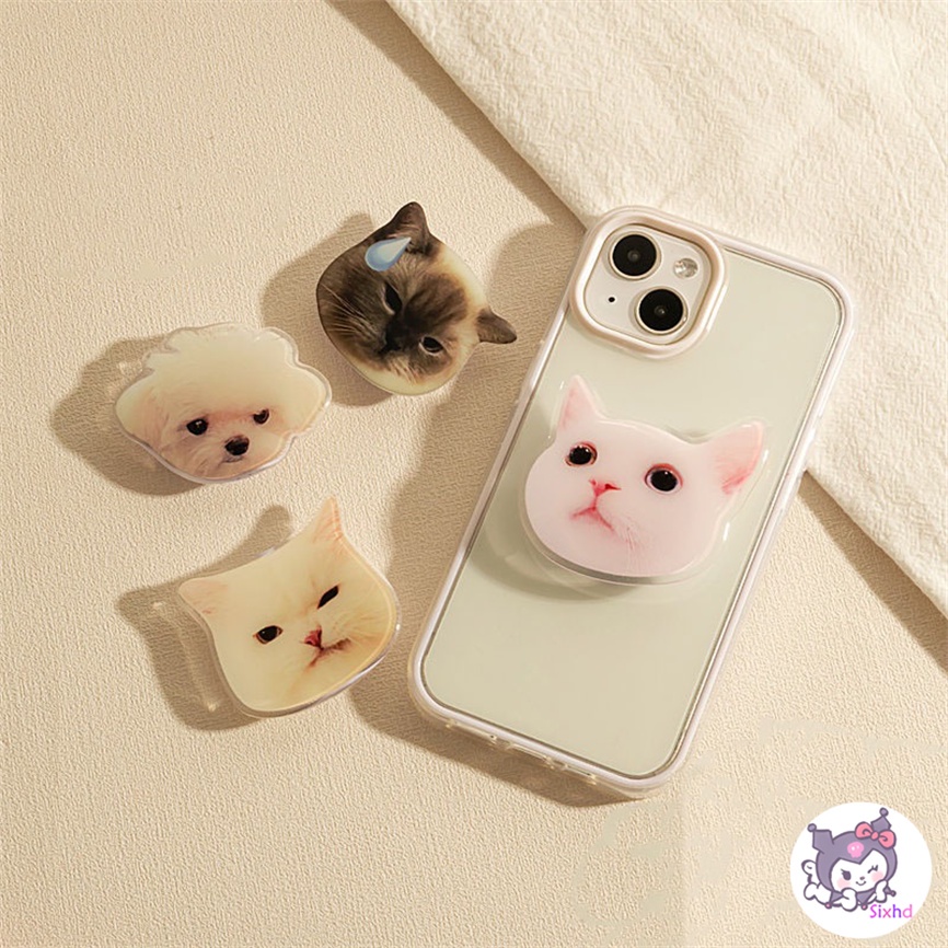 Giá Đỡ Điện Thoại Hình Mèo Hoạt Hình 3D Có Thể Thu Gọn Được Để Bàn