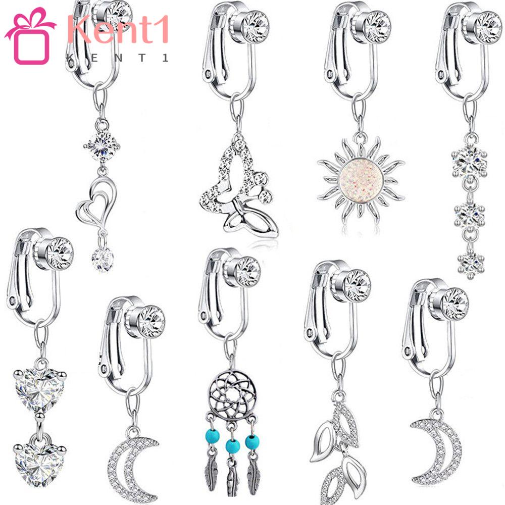 Khuyên Kẹp Vành Tai Giả Xỏ Rốn KENT1