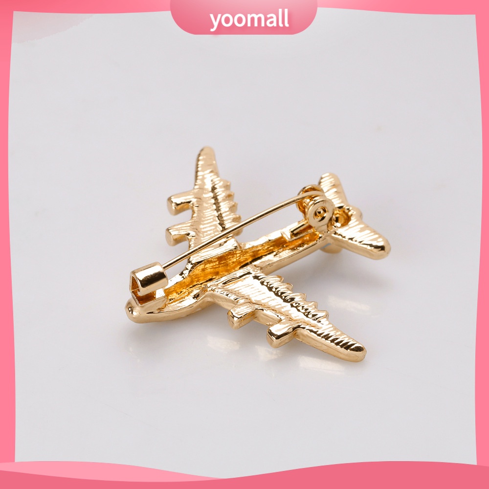 Trâm Cài Áo Hình Máy Bay Phong Cách Âu Mỹ Dễ Phối Đồ