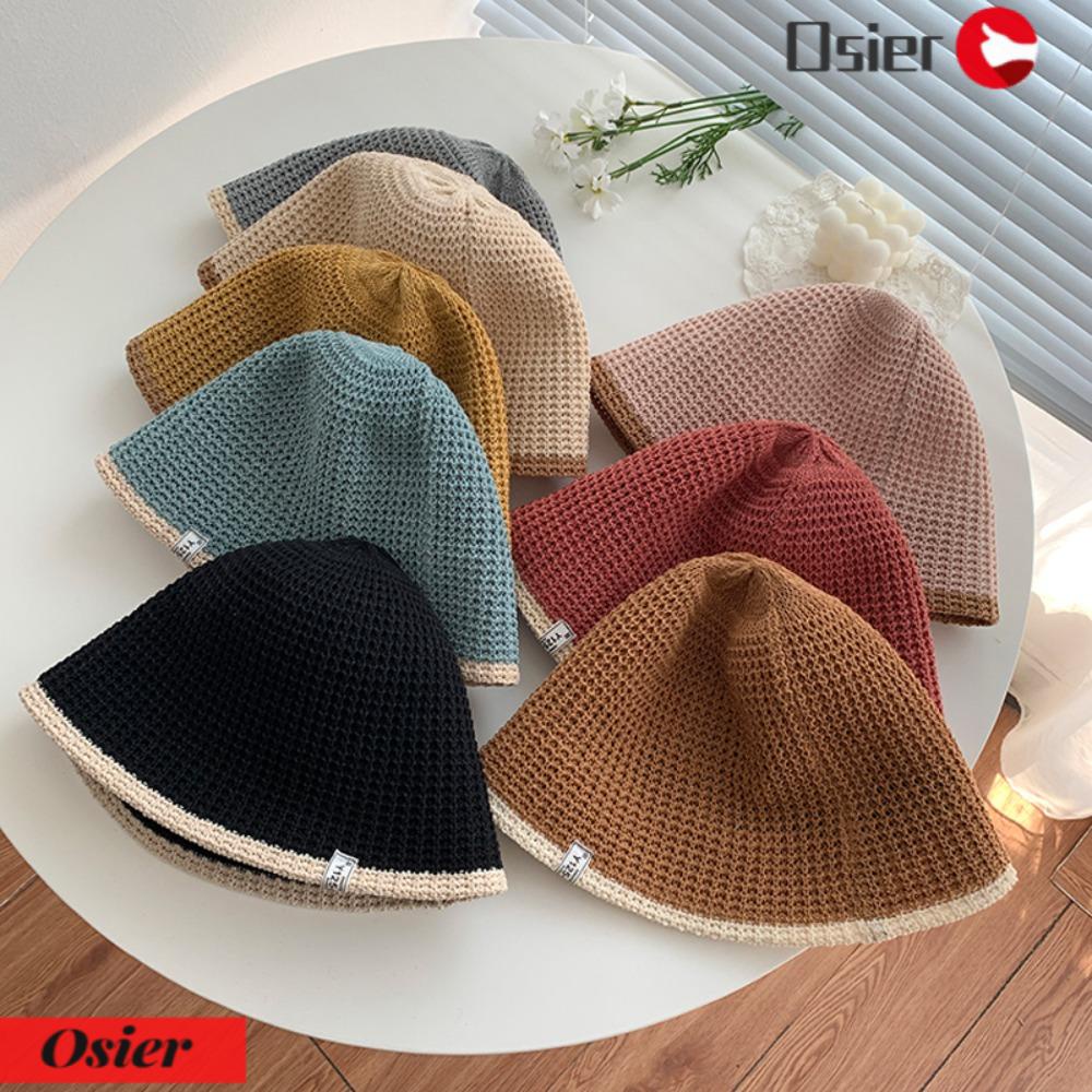 OSIER1 Mũ Bucket Dệt Kim Phong Cách Hiphop Ngoài Trời Cho Nữ 1