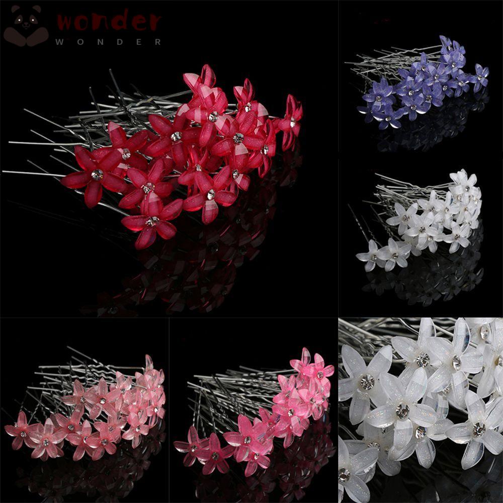 WONDER Set 20 Phụ Kiện Cài Tóc Cô Dâu Xinh Xắn|Bộ Ba Bánh Xích|Kẹp Tóc Đính Đá Lấp Lánh