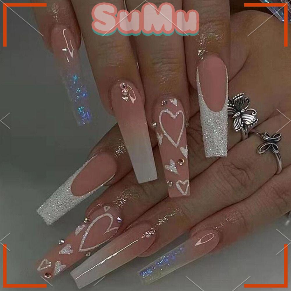 SUMU Móng Tay Giả Che Phủ Toàn Diện Thời Trang Cho Nữ