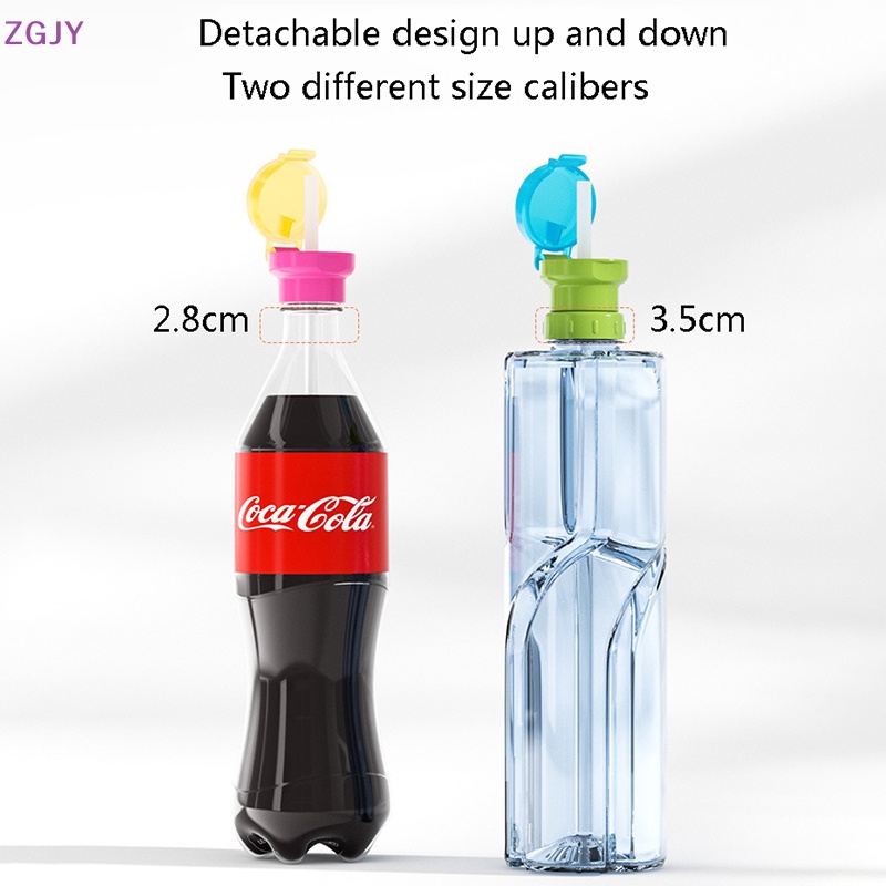 Bình Nước Silicone 2 Trong 1 Chống Bụi Bẩn Kèm Ống Hút Tiện Dụng Mới