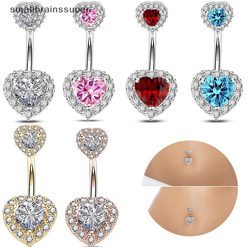 Khuyên Rốn Bằng Thép Không Gỉ Hình Trái Tim Thời Trang Cho Nữ