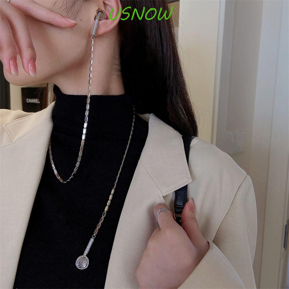 USNOW Vòng cổ Dài Mặt Hình Tai Nghe Độc Đáo|Vòng cổ Thời Trang Cá Tính Trẻ Trung Cho Nam