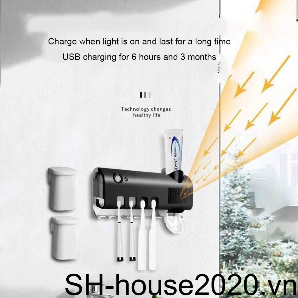 Giá Đỡ Bàn Chải Đánh Răng Bằng ABS Sạc Pin USB Chống Bụi Tiện Dụng