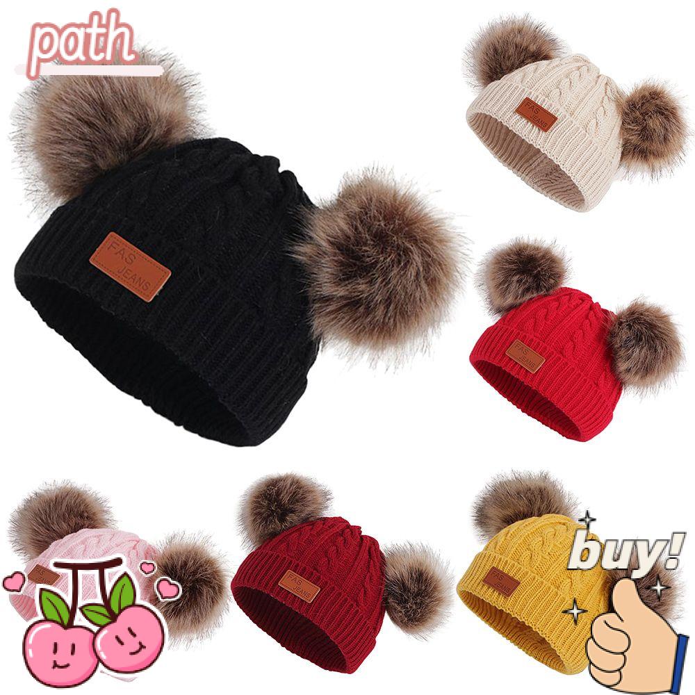 PATH Mũ Beanie Phối Lông Hai Lớp Dễ Thương Cho Bé Trai Và Gái