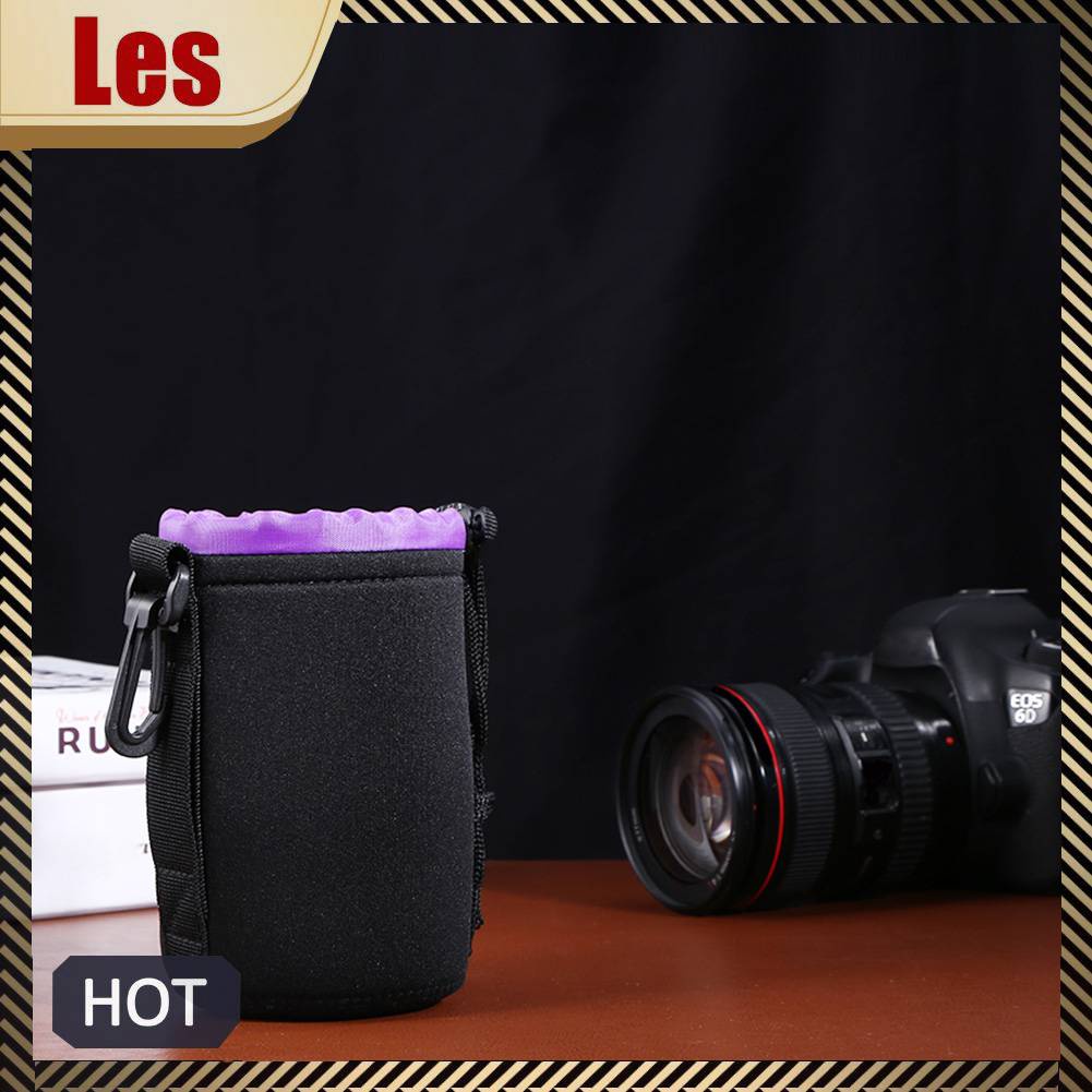 Túi Dây Rút Đựng Ống Kính Máy Ảnh DSLR Bằng Cao Su Tổng Hợp Mềm Chống