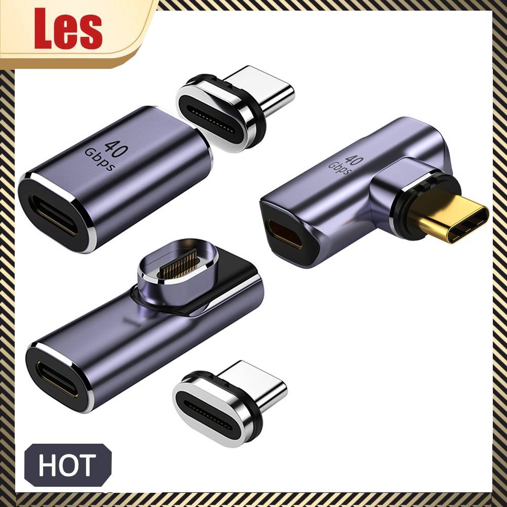 Bộ Chuyển Đổi Sạc Nhanh Từ Tính 40Gbps Type-C Cái Sang Type-C Đực 100W