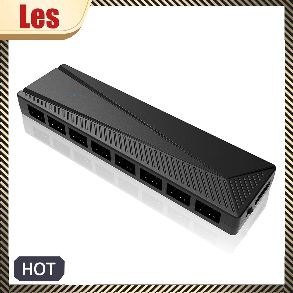 Quạt TảN NhiệT Hub 8 CổNg 5V 3Pin ARGB 4Pin PWM SATA 2 Trong 1 Cho PC