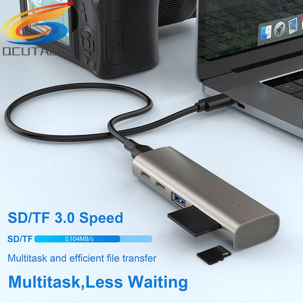 Đế Sạc USB Type C Hub 6 Trong 1 HC463 10Gbps USB 3.1 Cho Thẻ TF