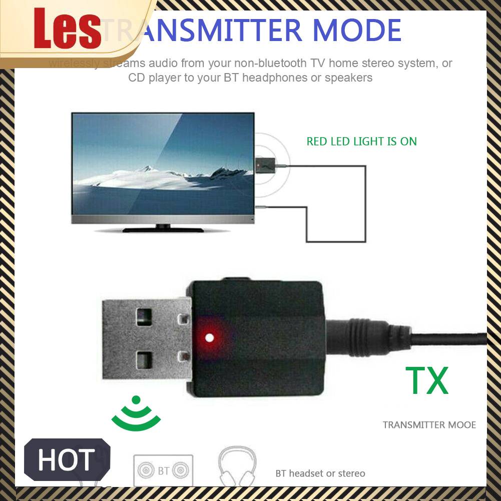 Thiết Bị Nhận Tín Hiệu Bluetooth 5.0 Không Dây 2 Trong 1 Đầu Cắm 3.5mm RCA