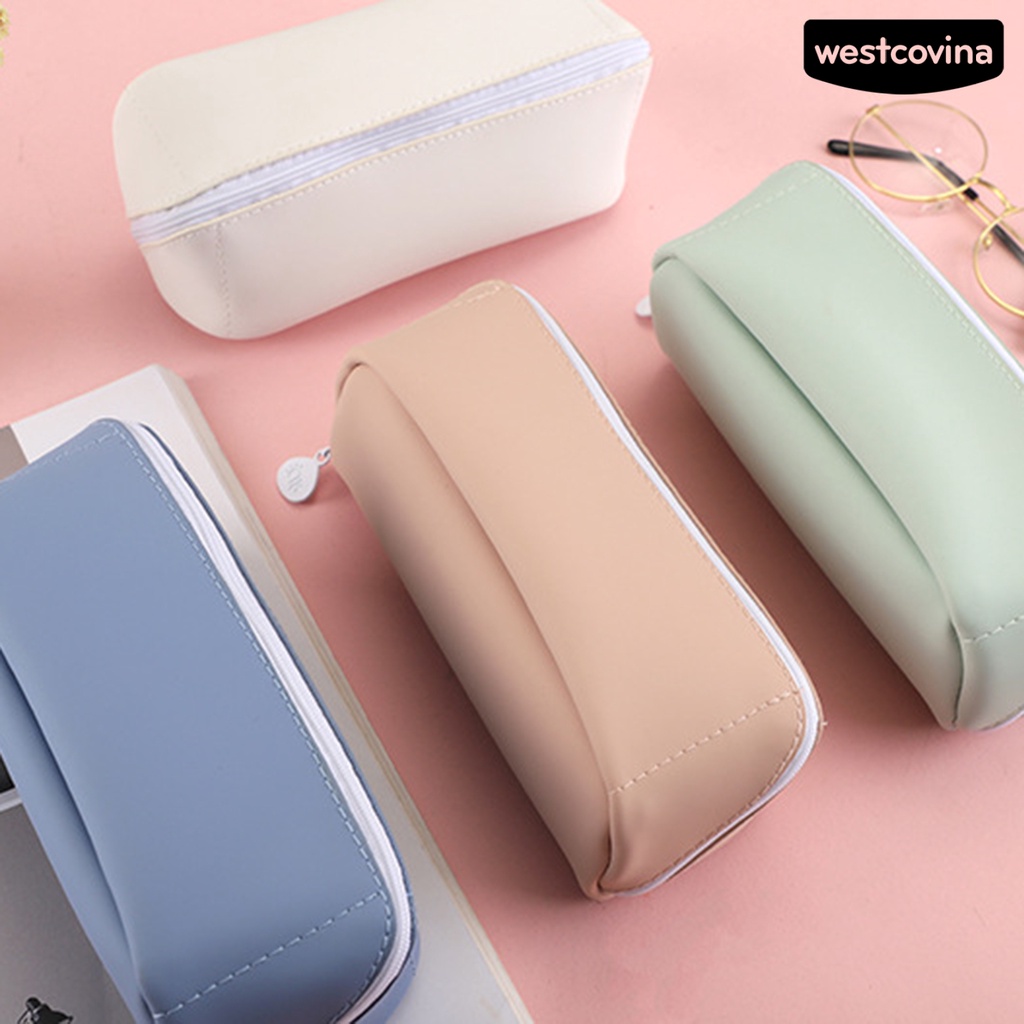 [WSTN] [WSTN]✎Túi Đựng Bút Chì Sức Chứa Lớn Có Khóa Kéo Bề Mặt Mịn Chống Mài Mòn Có Thể Tái Sử Dụng