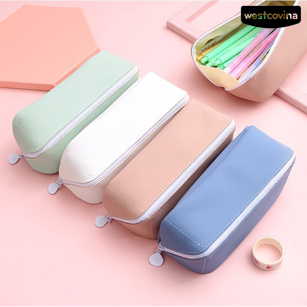 [WSTN] [WSTN]✎Túi Đựng Bút Chì Sức Chứa Lớn Có Khóa Kéo Bề Mặt Mịn Chống Mài Mòn Có Thể Tái Sử Dụng