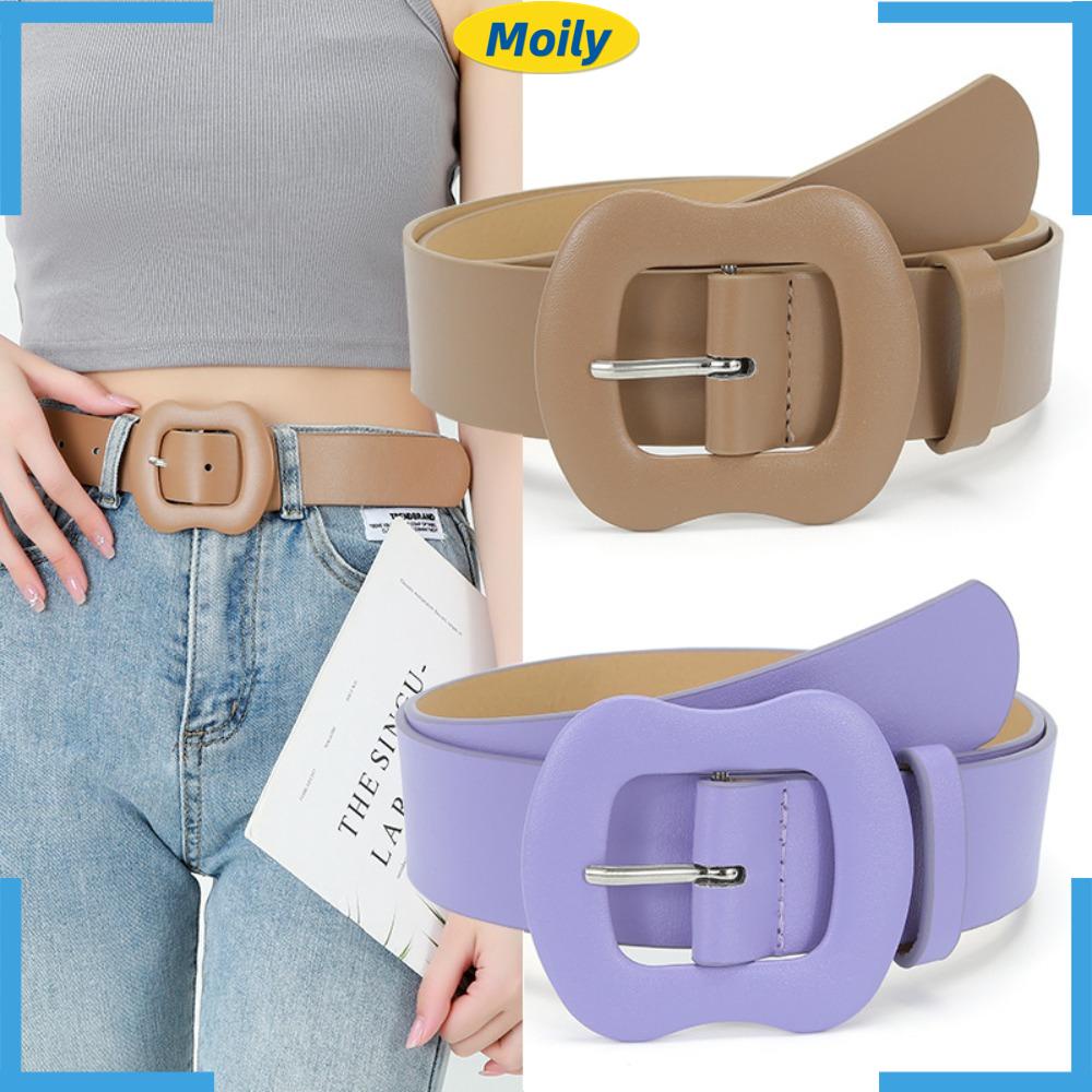 MOILYVN Thắt Lưng Da Màu Kẹo Kiểu Dáng Sang Trọng