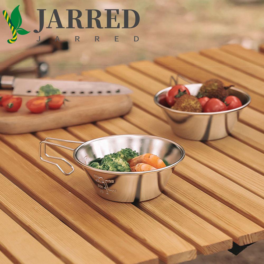 JARRED Tô Đựng Thức Ăn Bằng Thép Không Gỉ Gọn Nhẹ Với Tay Cầm Dài Tiện Dụng Mang Theo Du Lịch