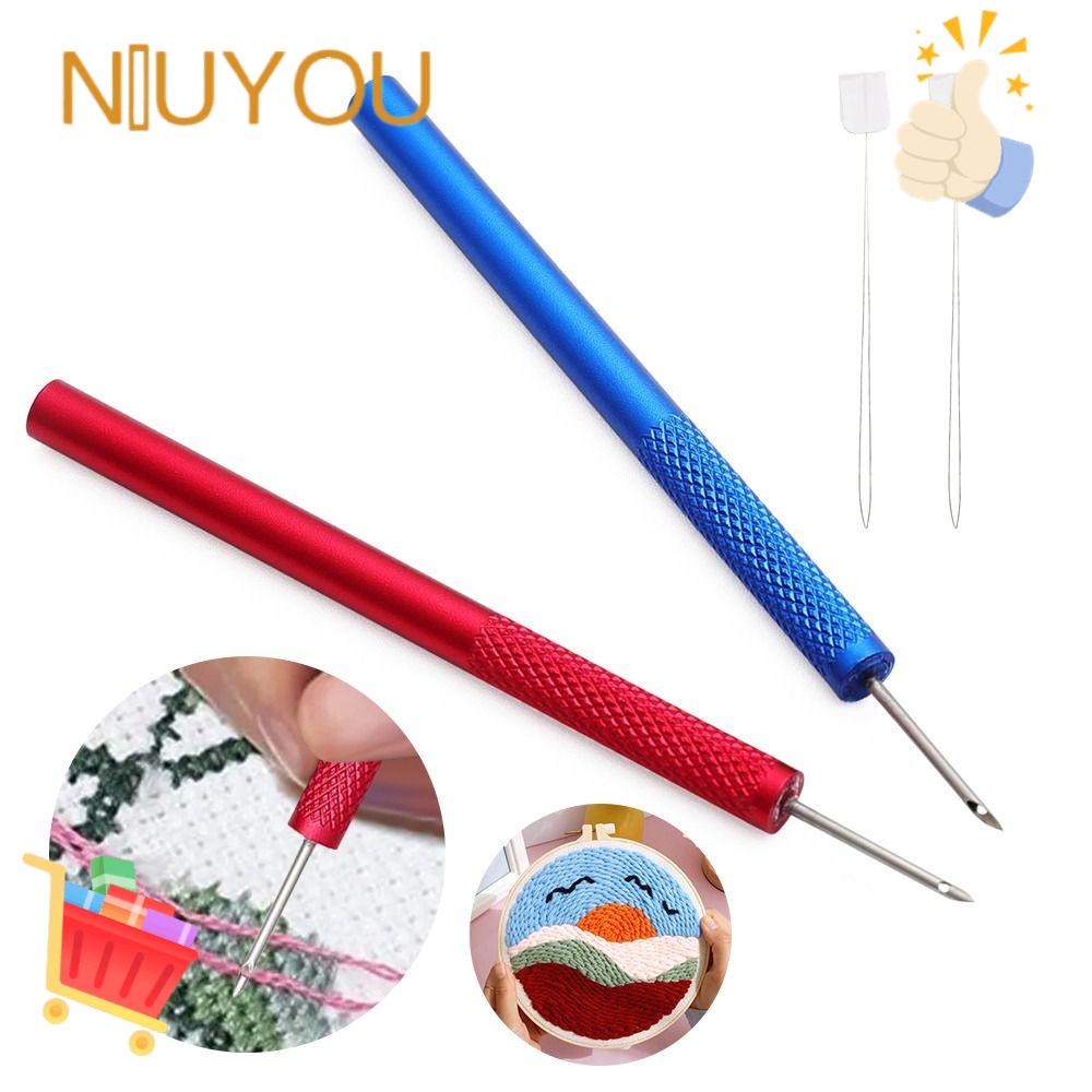 NIUYOU Phụ Kiện Kim Thêu Chữ Thập Bằng Gỗ Chuyên Dụng