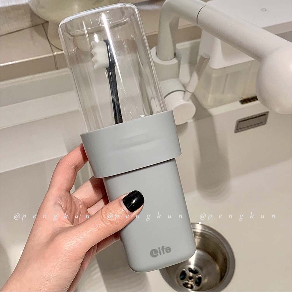 Cốc Đánh Răng Có Nắp Đậy Thiết Kế Đơn Giản Tiện Dụng Mang Theo Du Lịch