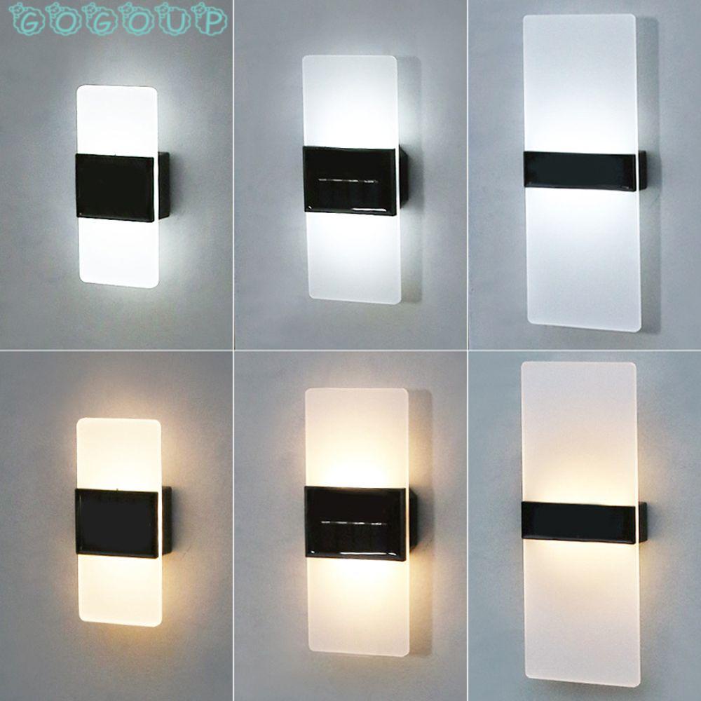 GOGOUP Set 2 Đèn Gắn Tường Trang Trí Sân Vườn Sử Dụng Năng Lượng Mặt Trời