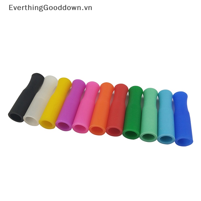 Everthinggooddown Set 10 Nắp Silicon Inox 6mm Bảo Vệ Răng Chống Bỏng Có Thể Tái Sử Dụng