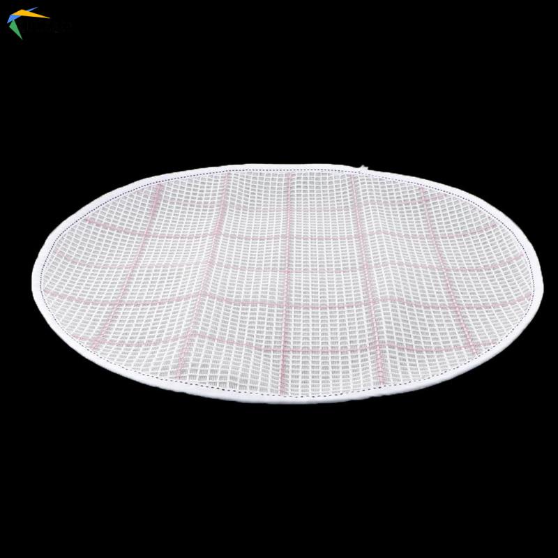 Lưới làm thảm CUTICATE hình tròn bằng vải bạt màu trắng 38cm / 15in
