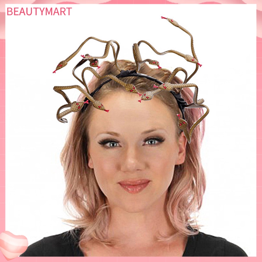 Băng Đô Cài Tóc Bằng PVC Họa Tiết Da Rắn Đáng Sợ Thời Trang Dự Tiệc Hóa Trang