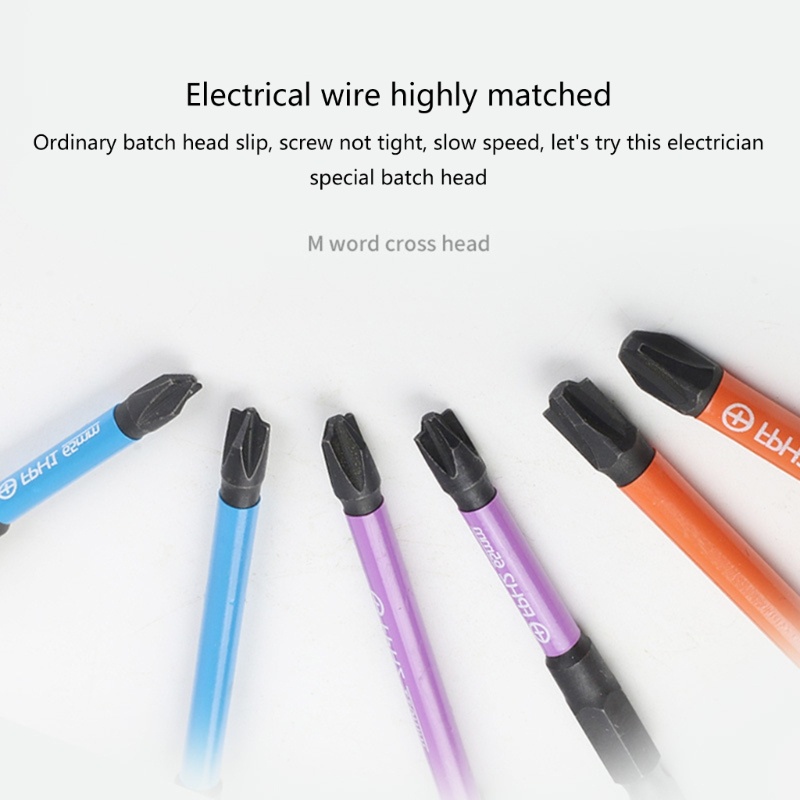 QQ Set 3 Tua Vít Đầu Chữ Thập Cứng Cáp FPH1 FPH2 FPH3 10cm Chuyên Dụng Cho Thợ Điện