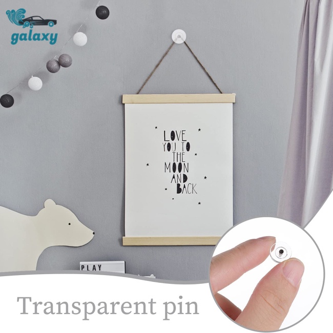 Galaxy Bộ 100 Ghim Bấm Hình Tròn Trong Suốt Dùng Trang Trí