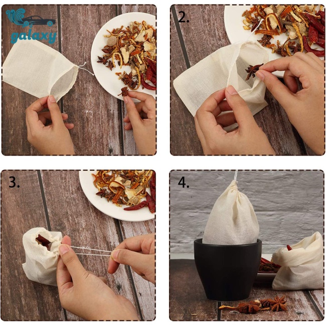 Galaxy Set 50 Túi Dây Rút Cotton Đựng Hạt Cà Phê