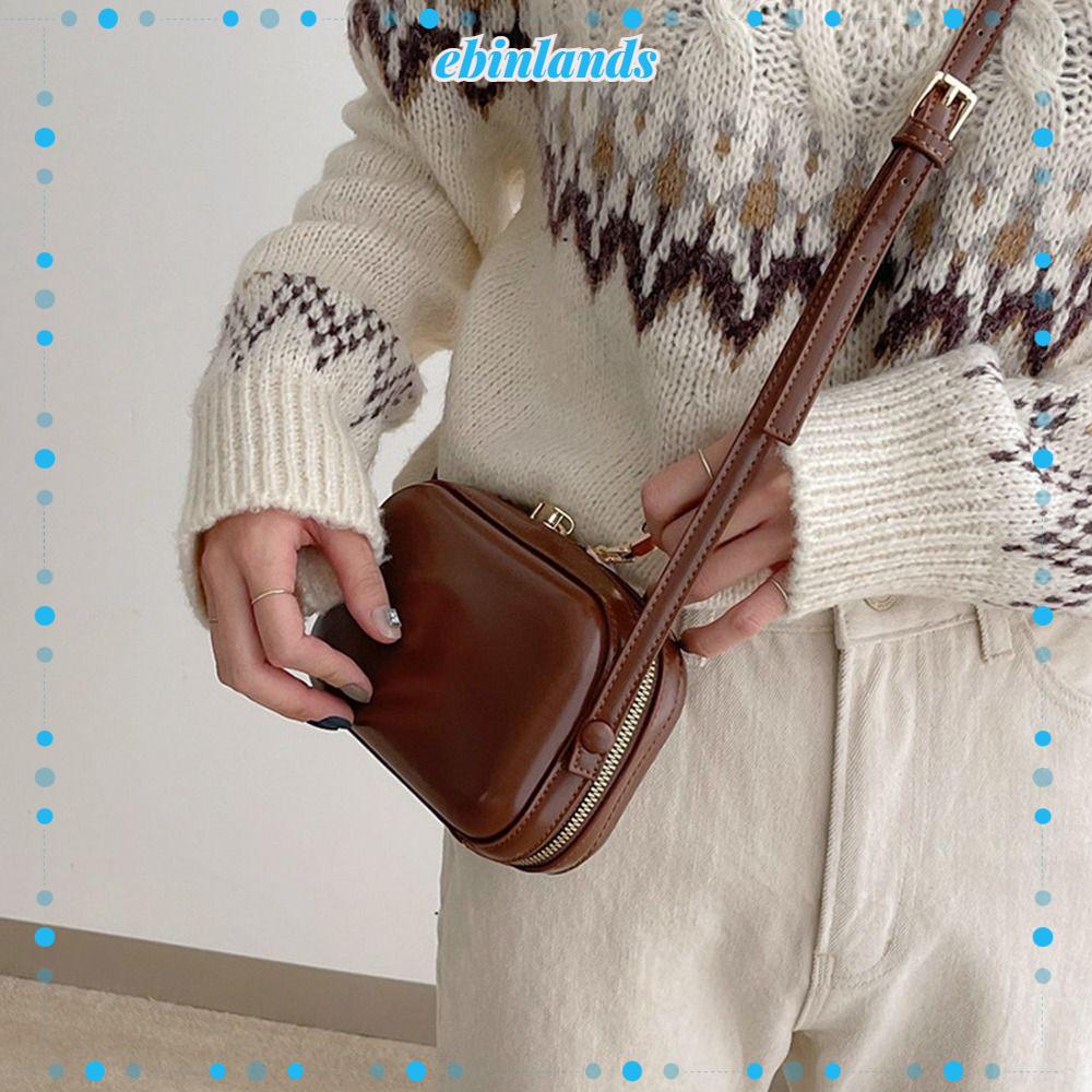 Túi Đeo Chéo Mini Bằng Da Phong Cách Retro Thời Trang Cho Nữ