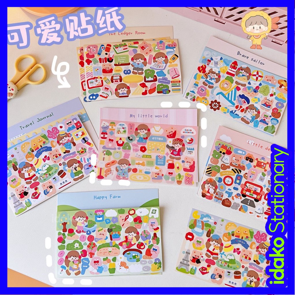 Idako Thị trấn Bordeaux sê-ri phim hoạt hình động vật laser goo thẻ nhãn dán nhân vật dễ thương SS076