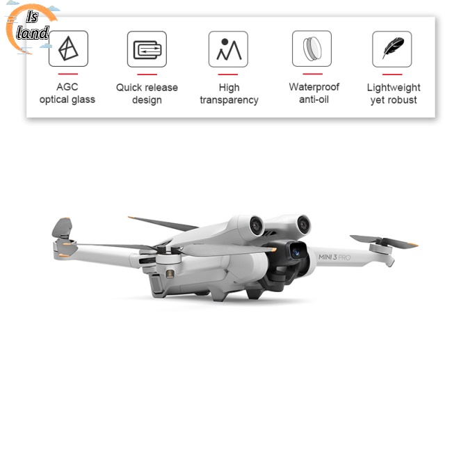 Kính Lọc Đơn Gnd32 Chống Thấm Nước Chống Dầu Tương Thích Máy Ảnh Drone Dji Mini 3 Pro