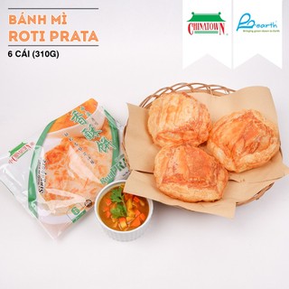 [Sing Shiok] Bánh Mì Roti Paratha Truyền Thống Singapore CHINATOWN 6 cái x 310G - Áp chảo, ăn kèm cà ri làm món ăn sáng