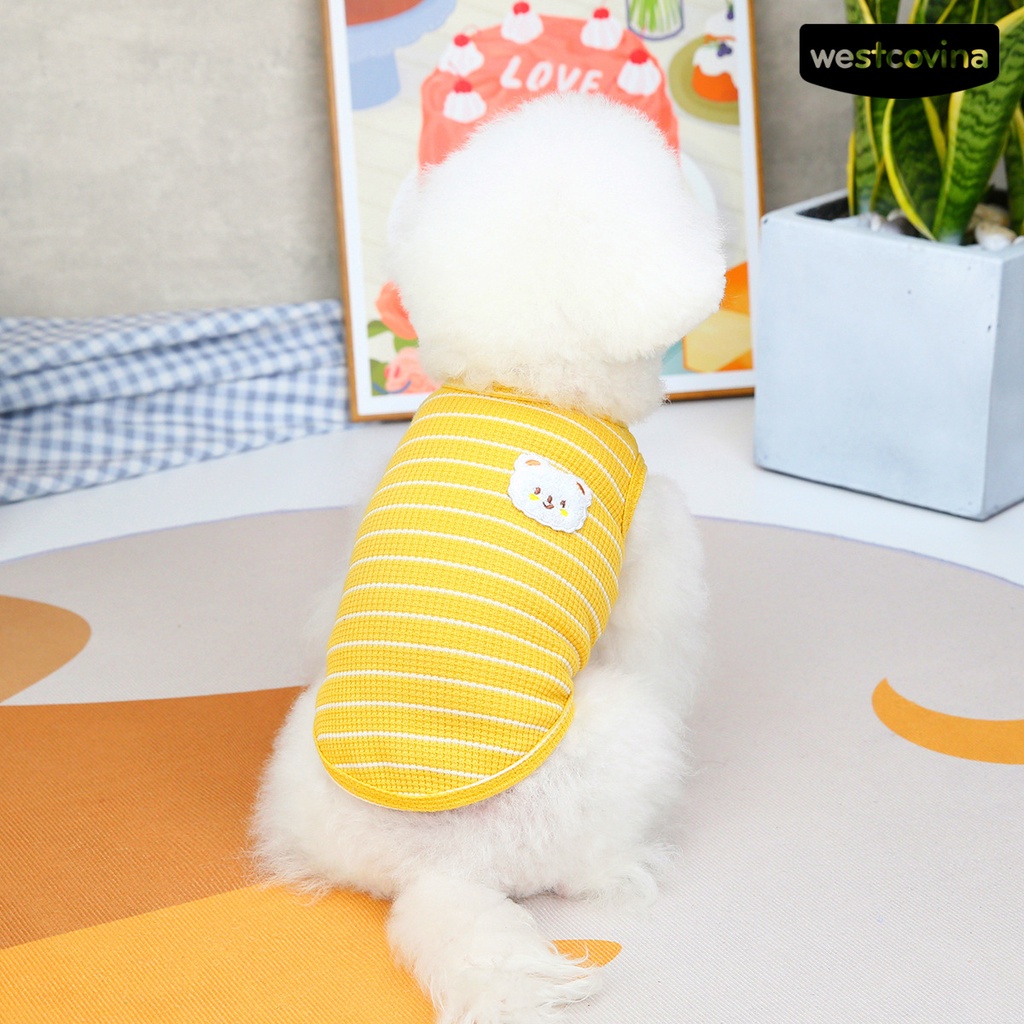 [COD]♞Áo Thun Cotton Thoáng Khí In Hình Gấu Dễ Thương Cho Thú Cưng