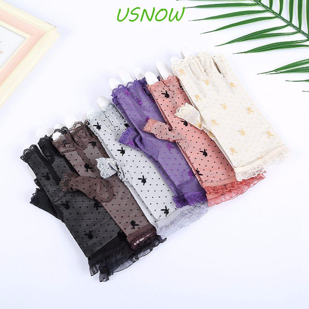 USNOW Găng Tay Lưới Chấm Bi Gợi Cảm Cho Nữ