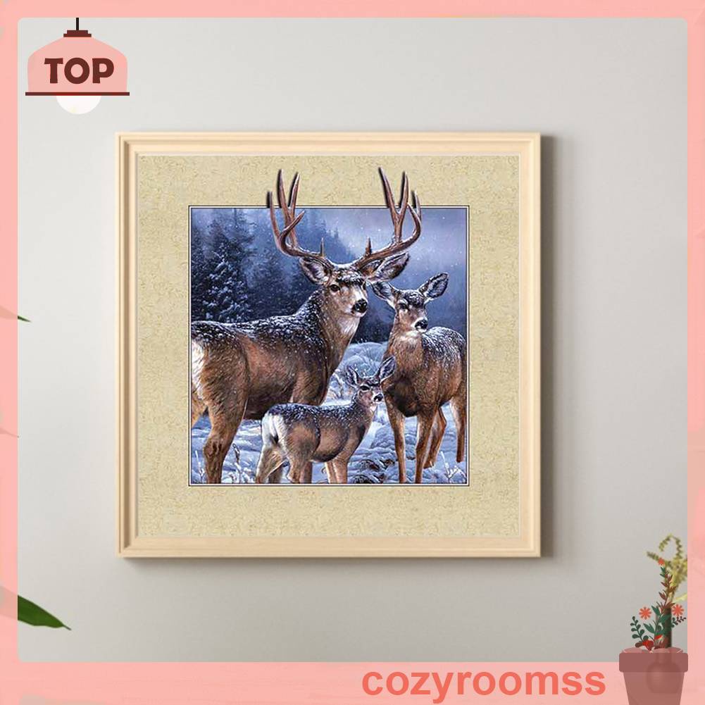 Tranh Đính Đá Kim Cương Toàn Bộ 5D DIY Hình Vẽ Hươu