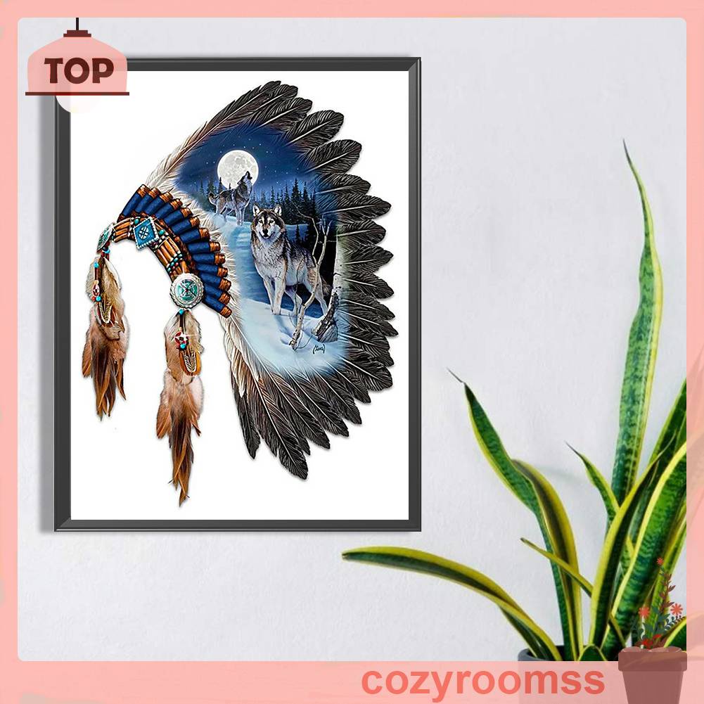 Tranh Đính Đá 5D Tự Làm Hình Ấn Độ Trang Trí Nhà Cửa