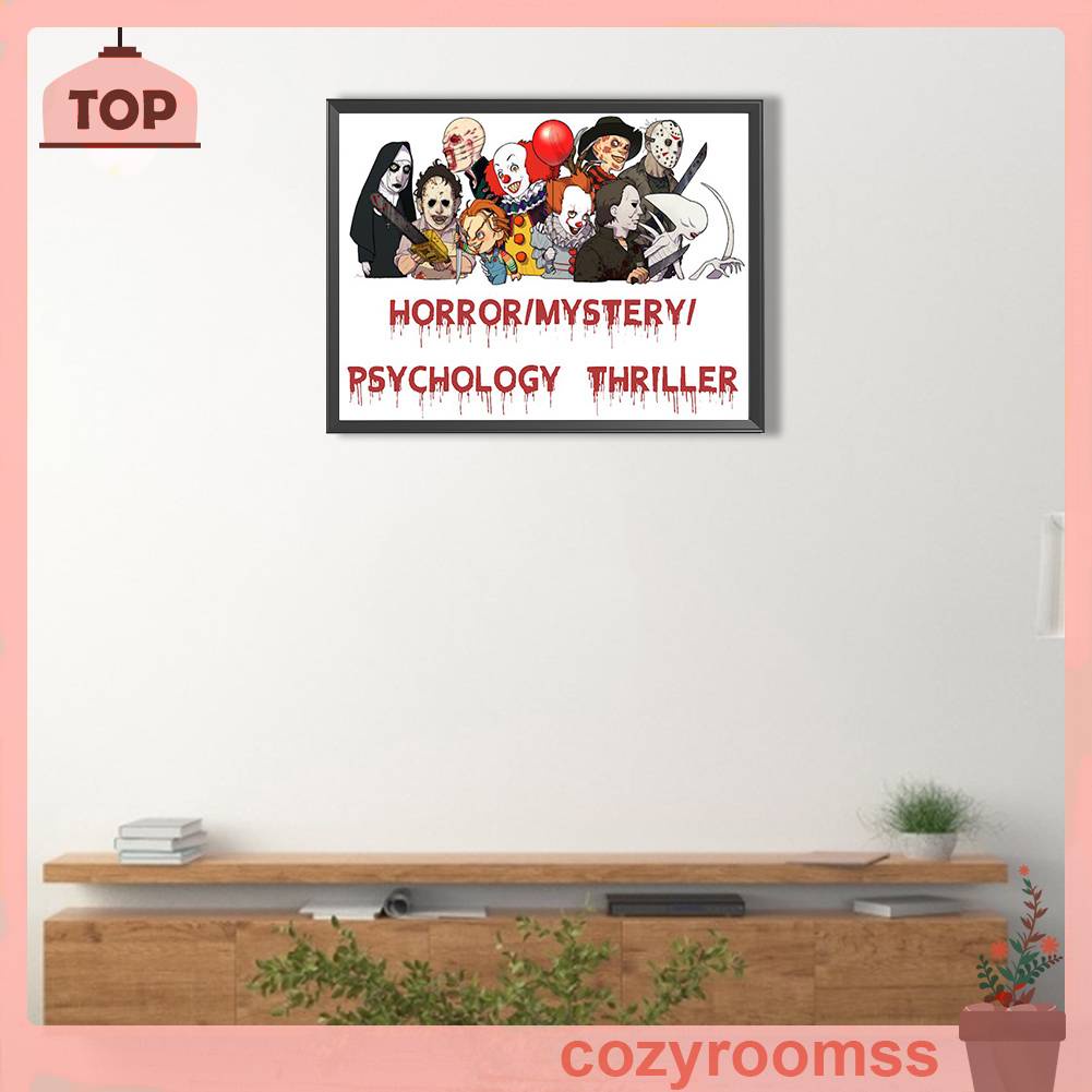 Tranh Đính Đá Kim Cương Toàn Bộ 5D DIY Hình Vẽ Phim Kinh Dị Trang Trí Nhà Cửa