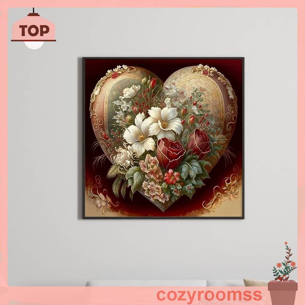 Tranh Đính Đá Kim Cương Toàn Bộ 5D DIY Hình Vẽ Hoa Trang Trí Nhà Cửa