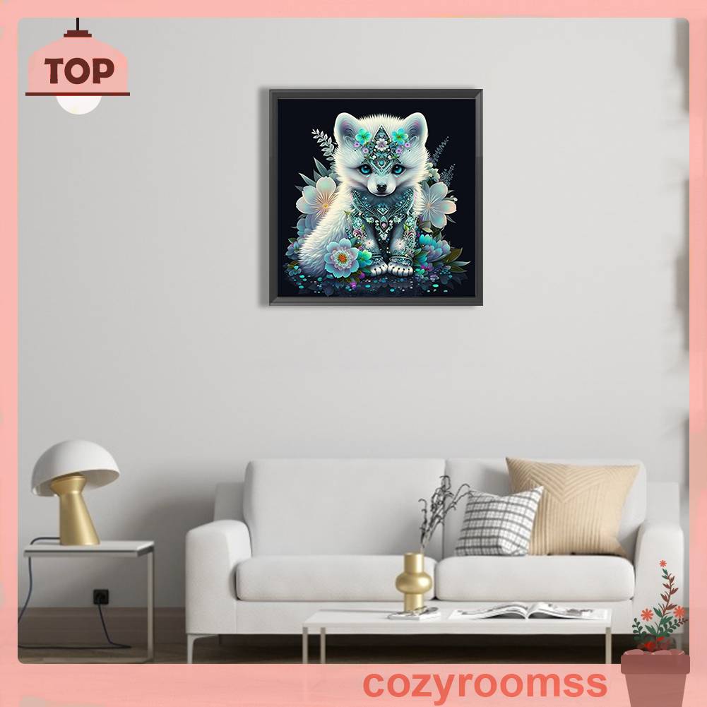 Bộ Tranh Đính Đá 5D Họa Tiết Chú Chó Dễ Thương Độc Đáo DIY Dùng Trang Trí Nhà Cửa