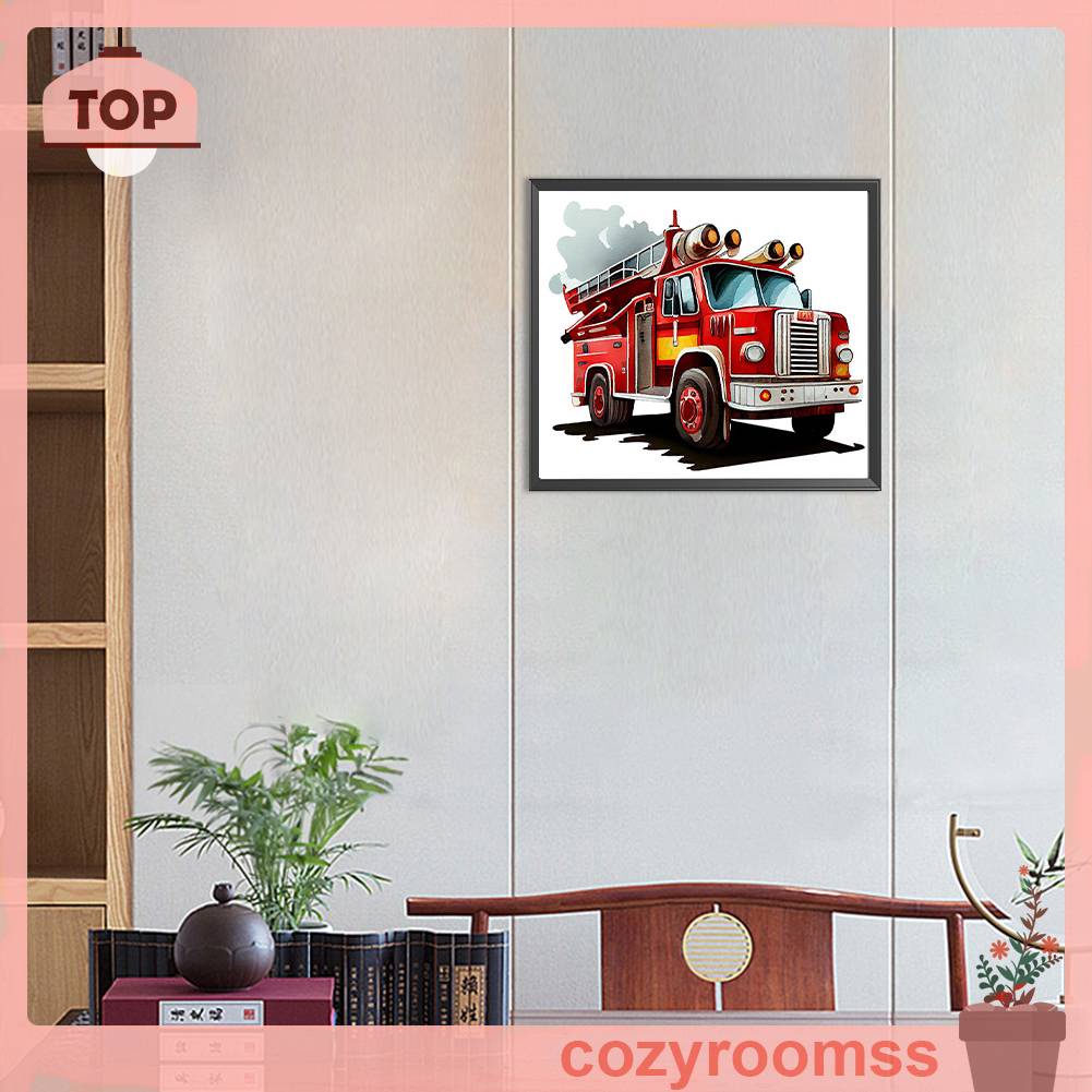 Tranh Đính Đá Kim Cương Toàn Bộ 5D DIY Hình Vẽ Lửa Trang Trí Nhà Cửa