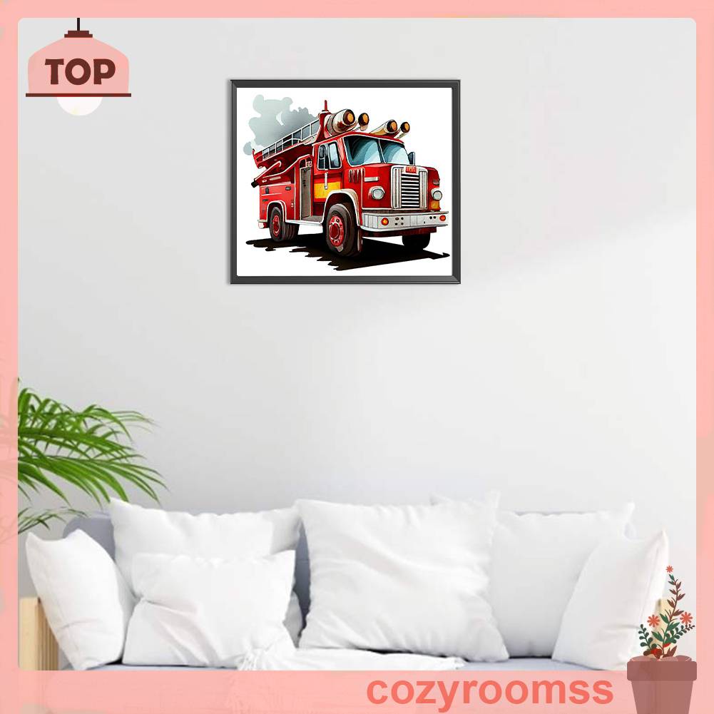 Tranh Đính Đá Kim Cương Toàn Bộ 5D DIY Hình Vẽ Lửa Trang Trí Nhà Cửa