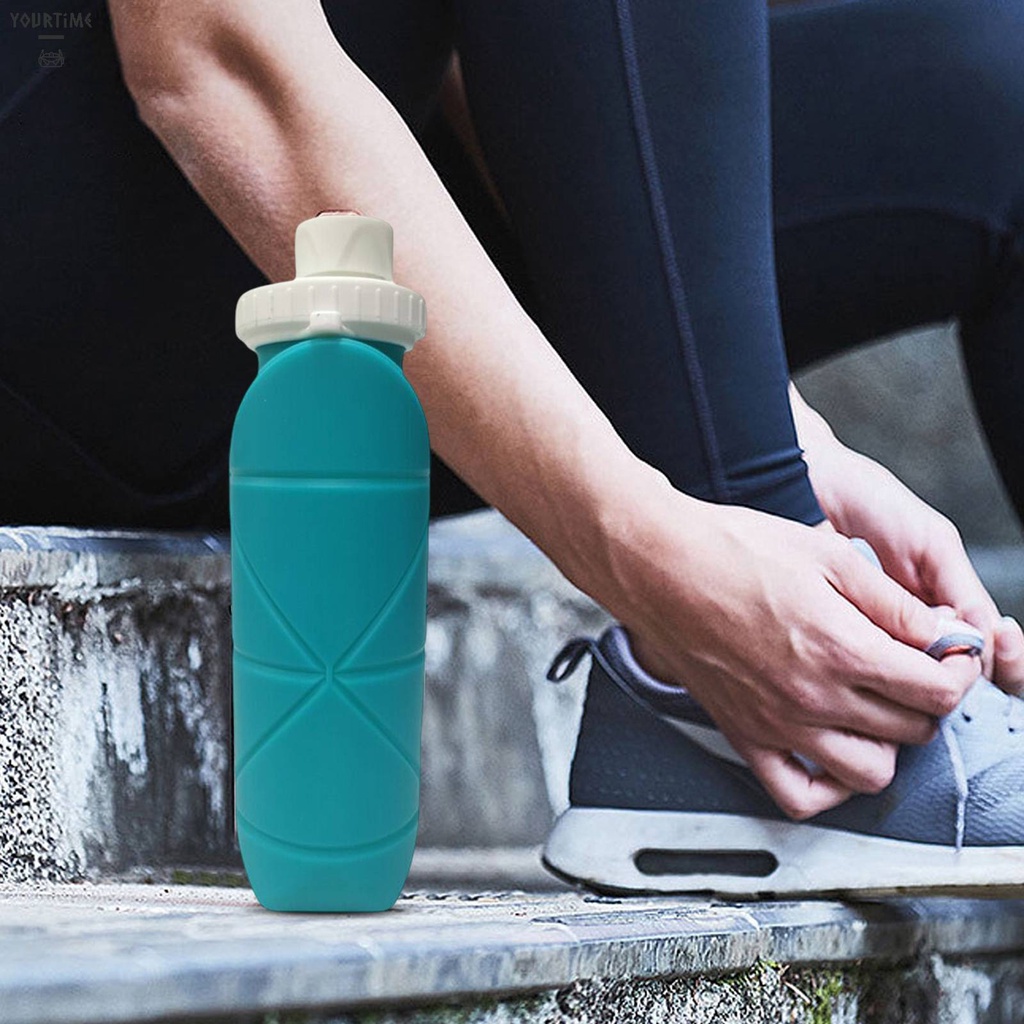Bình Nước Thể Thao Bằng Silicone Có Thể Gấp Gọn Tiện Dụng