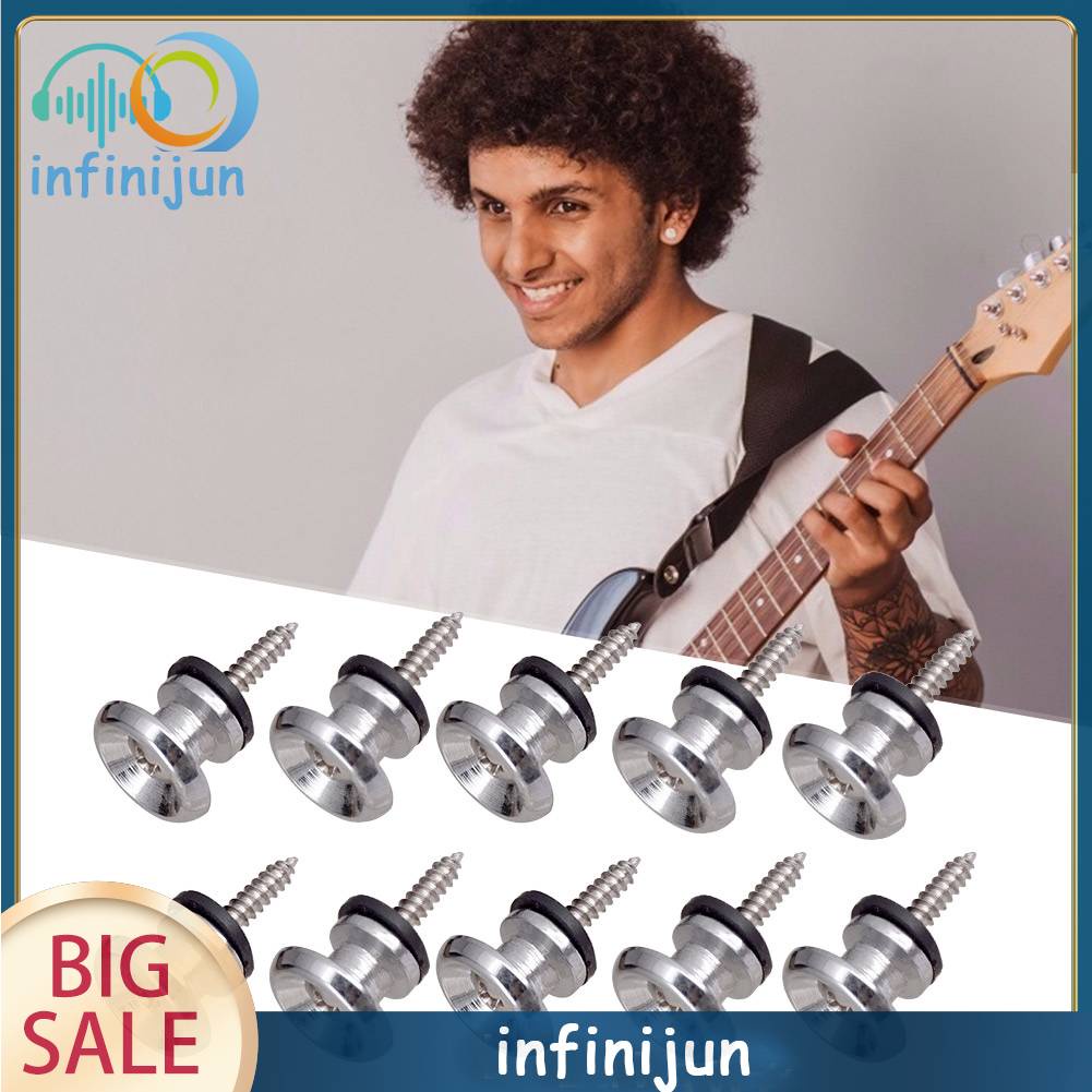Set 10 Nút Khóa Dây Đeo Đàn Guitar Điện / Acoustic