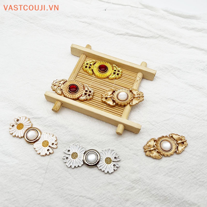 Vastji Nút Cài Áo Bằng Kim Loại Phong Cách Hanfu Tang Cổ Điển DIY