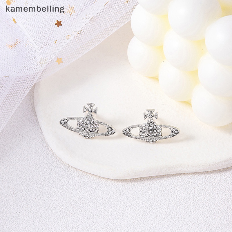 Đôi Khuyên Tai Nữ Mạ Vàng / Bạc Hình Hành Tinh Đính Đá Pha Lê Thời Trang