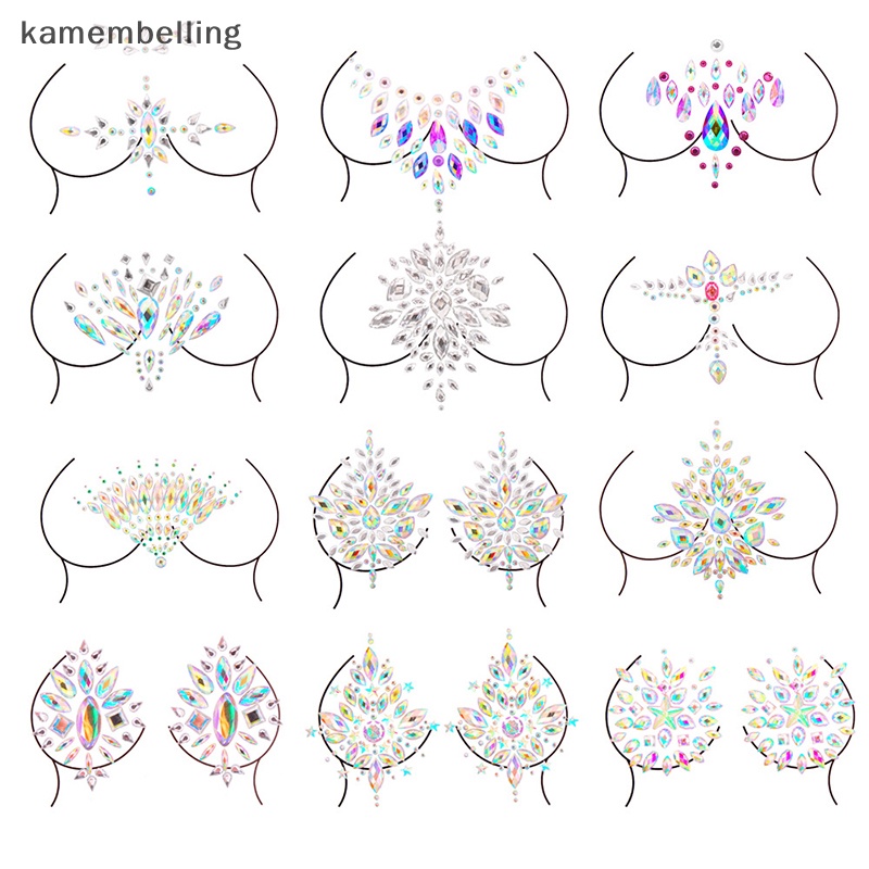 Kamembelling Hình Xăm Dán Đính Đá Lấp Lánh Trang Trí Nghệ Thuật Cơ Thể